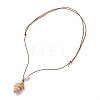 Summer Beach Natural Cultured Freshwater Pearl & Natural Shell Pendant Necklaces NJEW-JN05100-04-5