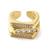 Rack Plating Brass Micro Pave Cubic Zirconia Finger Ring RJEW-C072-30G-2