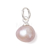 Natural Cultured Freshwater Pearl Two Sides Polished Charms PALLOY-JF04916-02-3