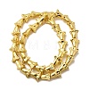 Electroplate Glass Beads Strands X-EGLA-F166-14G-2