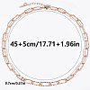 304 Stainless Steel Textured Paperclip Chain Necklaces for Women HX6515-4-1