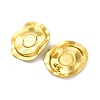 Ion Plating(IP) 304 Stainless Steel Flat Round Stud Earrings EJEW-K295-19G-2