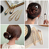 Biyun 12Pcs 4 Style Zinc Alloy Hair Fork OHAR-BY0001-01-14