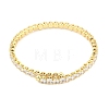 Rack Plating Brass Pave Clear Cubic Zirconia Open Cuff Bangles for Women BJEW-U004-02G-3