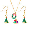 Christmas Alloy Enamel Pendant Necklaces & Dangle Earrings FS-WG15A06-06-1
