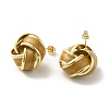 Real 18K Gold Plated Brass Enamel Stud Earrings for Women EJEW-M251-09G-05-2