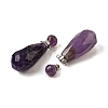 Natural Mixed Stone Perfume Bottle Pendants G-L623-06P-3