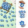 100Pcs Handmade Polymer Clay 3D Flower Plumeria Beads CLAY-SC0002-48A-3