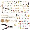 1 Bag DIY Keychain Kit DIY-GL0007-19B-1