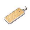 304 Stainless Steel Pendants STAS-U043-01GP-2