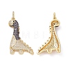 Brass Micro Pave Cubic Zirconia Pendants ZIRC-I063-45G-02-1