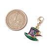 8Pcs 8 Styles Carnival/Mardi Gras Theme Alloy Enamel & Glitter Powder Pendants Decoration HJEW-JM02997-3