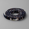 5M Japanese Printed Bird Cotton Ribbons OCOR-WH0089-25A-08-2