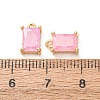 Brass Pave Cubic Zirconia Charms CU-K002-40G-A-3