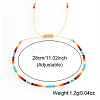Glass Seed Heishi Braided Bead Bracelet for Women KM8576-6
