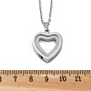 304 Stainless Steel Heart Urn Ashes Necklaces STAS-Z106-09P-01-6