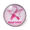 Breast Cancer Awareness Ribbon Glass Brooches JEWB-L019-01L-1