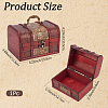 Retro Style Embossed Flower Wooden Jewelry Storage Cases with Handles CON-CL0001-25-2