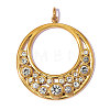 304 Stainless Steel with Rhinestone Pendants RB-OY001-42G-01-1