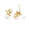 Star Brass Stud Earrings PEAR-N020-JY01-2