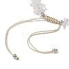 Natural Quartz Crystal Chip Nylon Braided Beaded Bracelet Making AJEW-JB01296-09-3