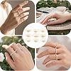 Natural Freshwater Pearl & 304 Stainless Steel Bead Finger Rings RJEW-FS00001-12-6