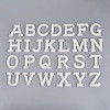 26Pcs ABS Plastic Imitation Pearl & Rhinestone & Cloth Letter Cabochons PATC-T001-01B-2