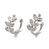 Rack Plating Brass Micro Pave Cubic Zirconia Clip-on Earrings EJEW-R162-46P-1