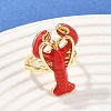 Brass Enamel Adjustable Cuff Rings LS-RJEW-C145-02A-G-2