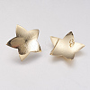 Brass Stud Earring Findings X-KK-F731-03G-3