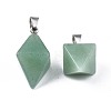 Natural Green Fluorite Pendants G-N326-107E-4