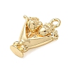 Valentine's Day Brass Charms KK-H294-04G-2