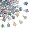 70Pcs 7 Styles Glass Pendants PALLOY-FH00204-1