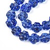 Luminous Handmade Gold Foil Glass Beads Strands FOIL-N029-01H-4