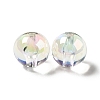 UV Plating Rainbow Iridescent Acrylic Beads TACR-D010-01G-2