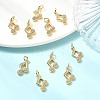 SHEGRACE Brass Clear Cubic Zirconia Charms XGRQ3P809-629G-4