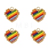 Glass MIYUKI Seed Beaded Pendants PALLOY-MZ01408-1
