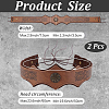 PU Leather & Alloy Headbands Hair Accessories for Women Girls OHAR-CL0001-03-2
