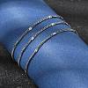 12Pcs 1.8MM 304 Stainless Steel Textured Twisted Chain Necklaces for Men Women NJEW-H093-20P-03-2