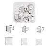1 Box 9Pcs 304 Stainless Steel Cuff Pad Ring Settings DIY-PJ0001-11-21