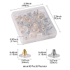 60Pcs 2 Style 304 Stainless Steel Ear Nuts STAS-YW0001-34-4