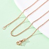 Brass Curb Chains Necklaces for Women NJEW-D302-73RG-1