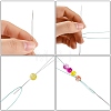 Iron Collapsible Big Eye Beading Needles X-ES001Y-S-75mm-01-3