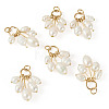 6Pcs Natural Cultured Freshwater Pearl Rice Beaded Pendants PALLOY-TA00380-2