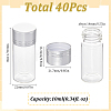 SUNNYCLUE 40Pcs Clear Glass Bottles Bead Containers CON-SC0001-15A-02-2