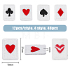 48Pcs 4 Style Playing Card Theme Polyester Embroidery Cloth Iron on/Sew on Patches PATC-FH0001-04-2