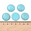 Craft Findings Dyed Synthetic Turquoise Flat Back Dome Cabochons X-TURQ-S266-20mm-01-2