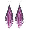 Handmade Glass Seed Beads Tassel Dangle Earrings EN2812-1-1