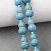 Synthetic Turquoise Dyed Beads Strands G-B184-B02-03-1