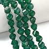 Natural Green Onyx Agate Beads Strands G-C267-B13-1